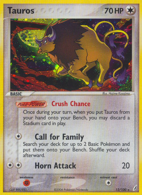 Tauros (12/100) [EX: Crystal Guardians] | Galaxy Games LLC