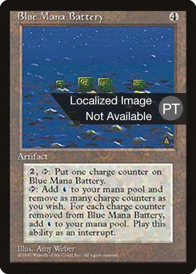 Blue Mana Battery [Fourth Edition (Foreign Black Border)] | Galaxy Games LLC
