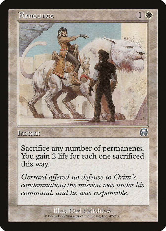 Renounce [Mercadian Masques] | Galaxy Games LLC