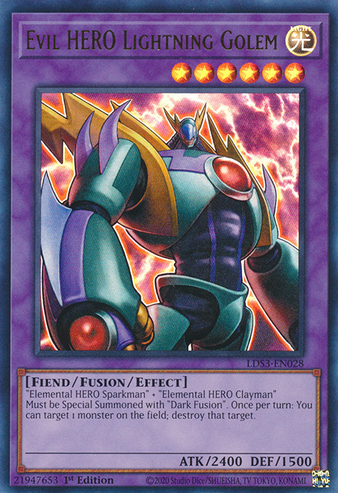 Evil HERO Lightning Golem [LDS3-EN028] Ultra Rare | Galaxy Games LLC