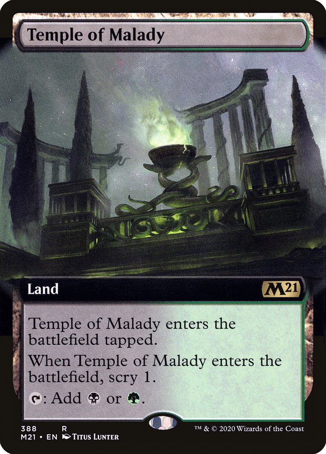 Temple of Malady (Extended Art) [Core Set 2021] | Galaxy Games LLC