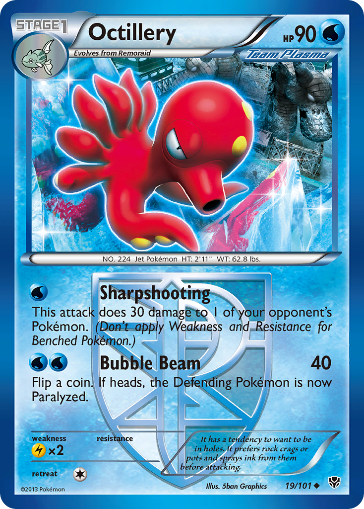 Octillery (19/101) [Black & White: Plasma Blast] | Galaxy Games LLC