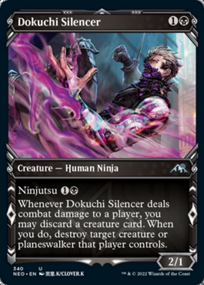 Dokuchi Silencer (Showcase Ninja) [Kamigawa: Neon Dynasty] | Galaxy Games LLC