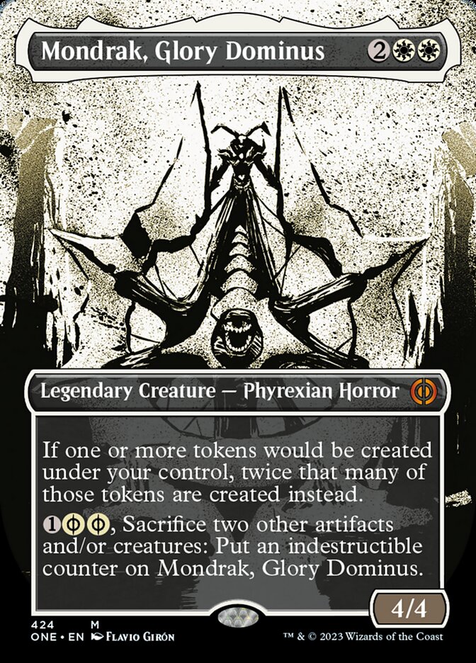 Mondrak, Glory Dominus (Borderless Ichor Step-and-Compleat Foil) [Phyrexia: All Will Be One] | Galaxy Games LLC