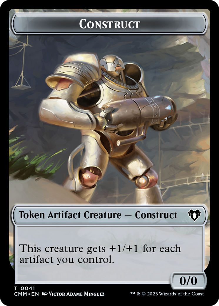 Clue // Construct (0041) Double-Sided Token [Commander Masters Tokens] | Galaxy Games LLC