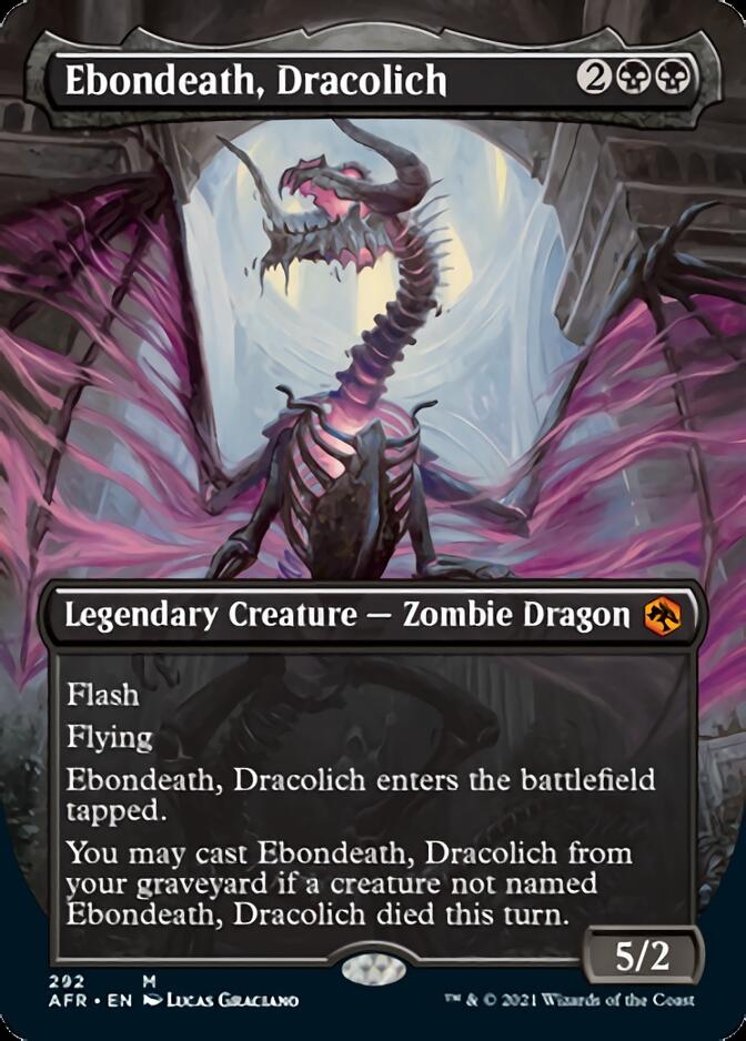 Ebondeath, Dracolich (Borderless Alternate Art) [Dungeons & Dragons: Adventures in the Forgotten Realms] | Galaxy Games LLC