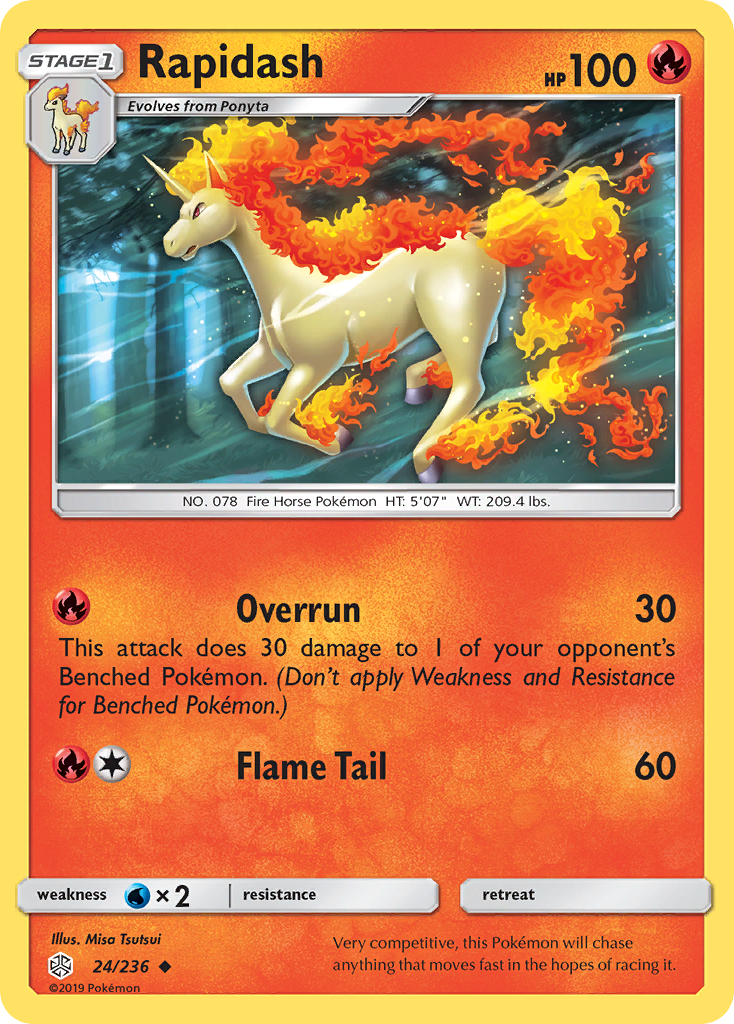 Rapidash (24/236) [Sun & Moon: Cosmic Eclipse] | Galaxy Games LLC