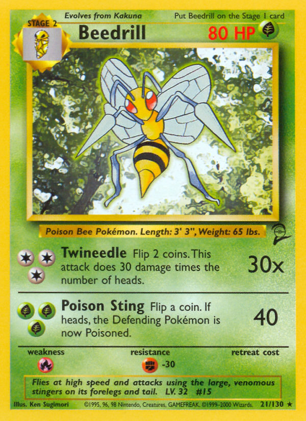 Beedrill (21/130) [Base Set 2] | Galaxy Games LLC