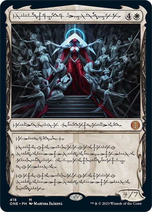 Elesh Norn, Mother of Machines (Phyrexian Step-and-Compleat Foil) [Phyrexia: All Will Be One] | Galaxy Games LLC