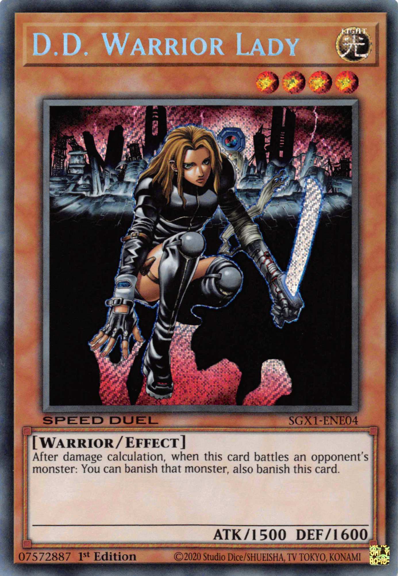 D.D. Warrior Lady [SGX1-ENE04] Secret Rare | Galaxy Games LLC