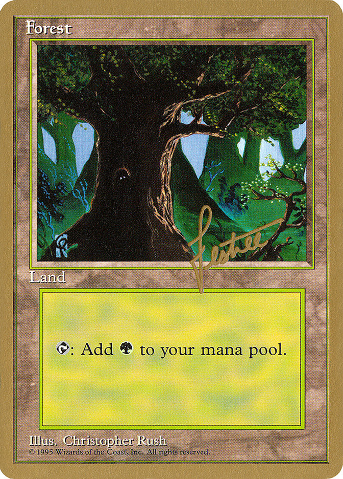 Forest (bl377) (Bertrand Lestree) [Pro Tour Collector Set] | Galaxy Games LLC