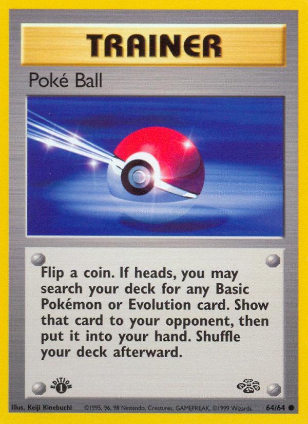 Poke Ball (64/64) [Jungle 1st Edition] | Galaxy Games LLC