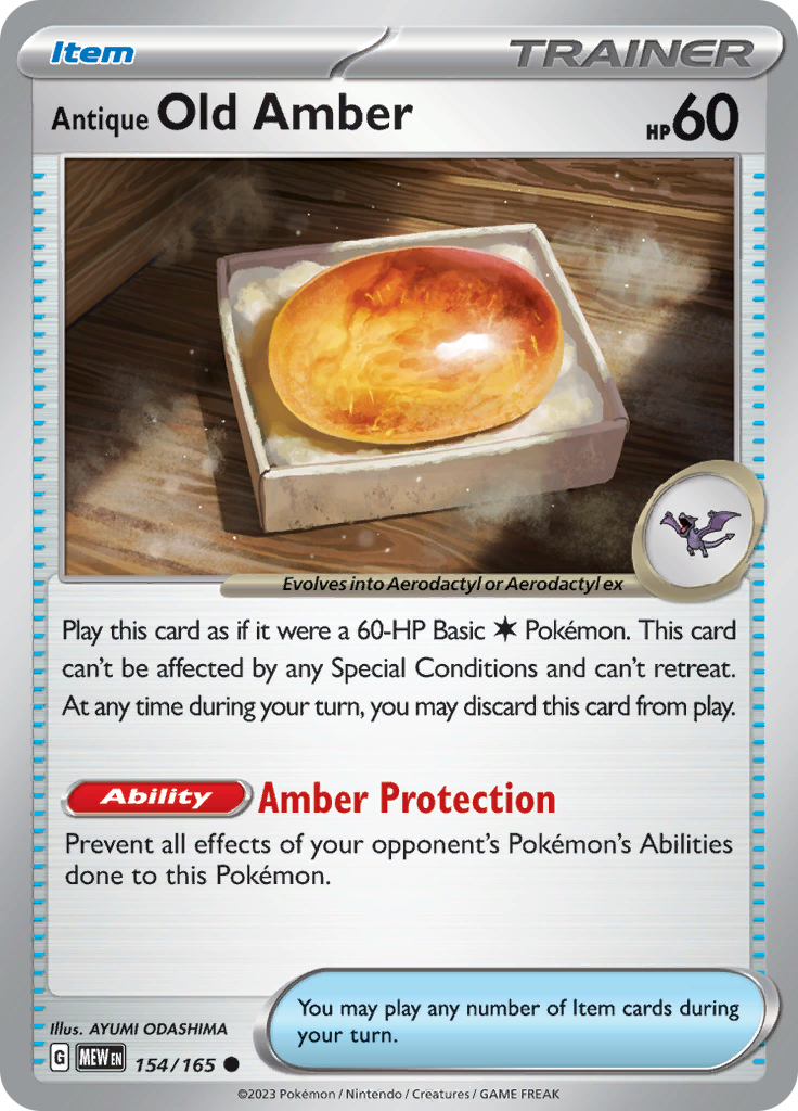 Antique Old Amber (154/165) [Scarlet & Violet: 151] | Galaxy Games LLC