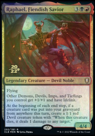 Raphael, Fiendish Savior [Commander Legends: Battle for Baldur's Gate Prerelease Promos] | Galaxy Games LLC