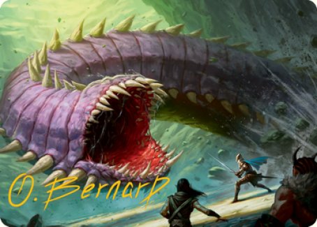 Purple Worm Art Card (Gold-Stamped Signature) [Dungeons & Dragons: Adventures in the Forgotten Realms Art Series] | Galaxy Games LLC