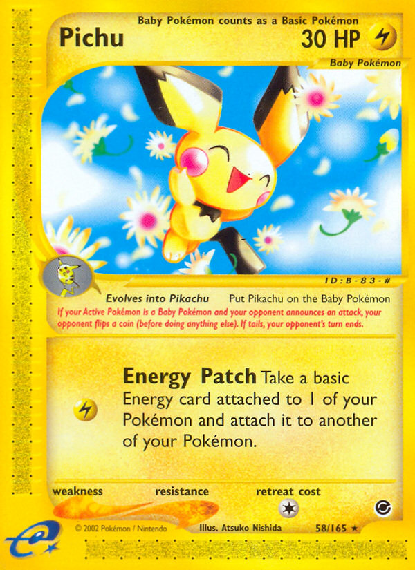 Pichu (58/165) [Expedition: Base Set] | Galaxy Games LLC