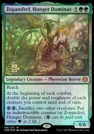 Zopandrel, Hunger Dominus [Phyrexia: All Will Be One Prerelease Promos] | Galaxy Games LLC