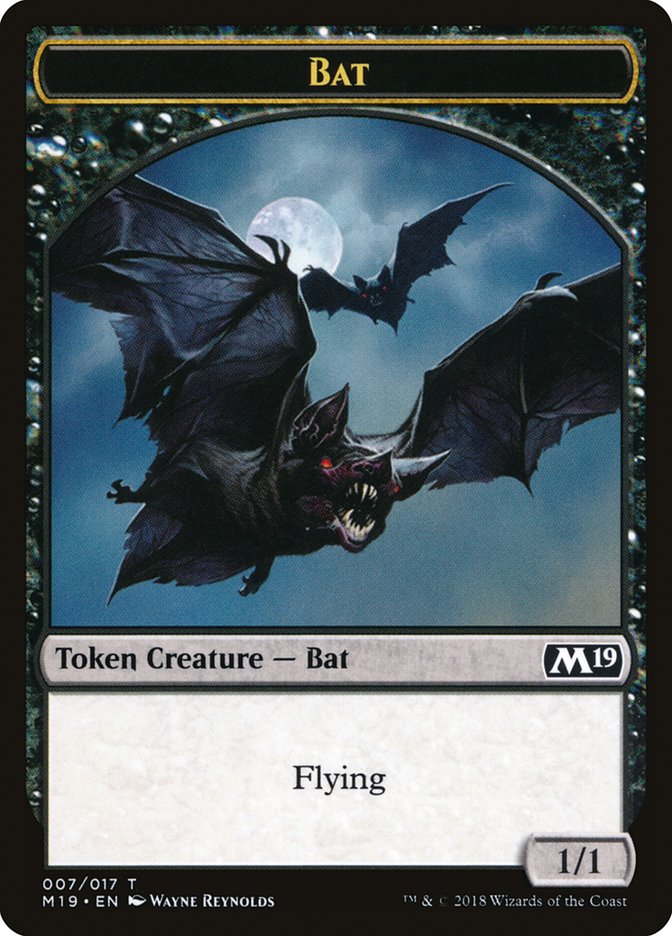 Bat Token [Core Set 2019 Tokens] | Galaxy Games LLC