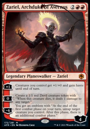 Zariel, Archduke of Avernus (Promo Pack) [Dungeons & Dragons: Adventures in the Forgotten Realms Promos] | Galaxy Games LLC