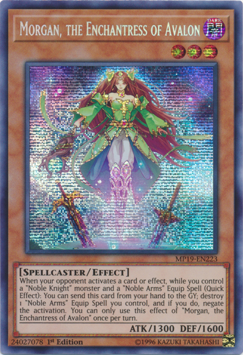 Morgan, the Enchantress of Avalon [MP19-EN223] Prismatic Secret Rare | Galaxy Games LLC