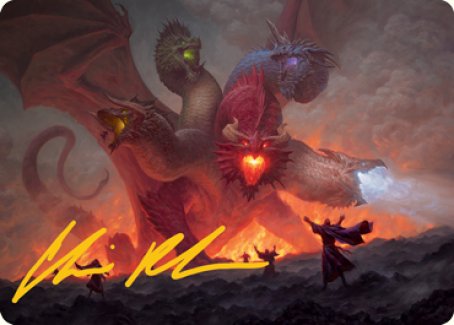 Tiamat Art Card (Gold-Stamped Signature) [Dungeons & Dragons: Adventures in the Forgotten Realms Art Series] | Galaxy Games LLC