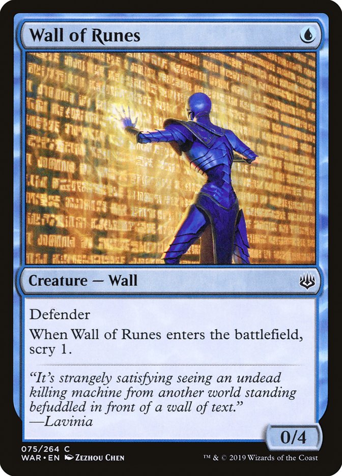 Wall of Runes [War of the Spark] | Galaxy Games LLC