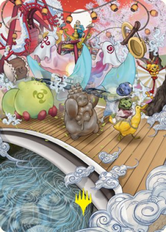 March of Otherworldly Light Art Card (Gold-Stamped Signature) [Kamigawa: Neon Dynasty Art Series] | Galaxy Games LLC