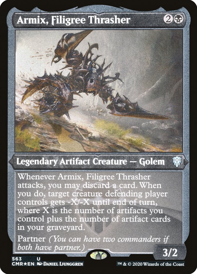 Armix, Filigree Thrasher (Etched) [Commander Legends] | Galaxy Games LLC