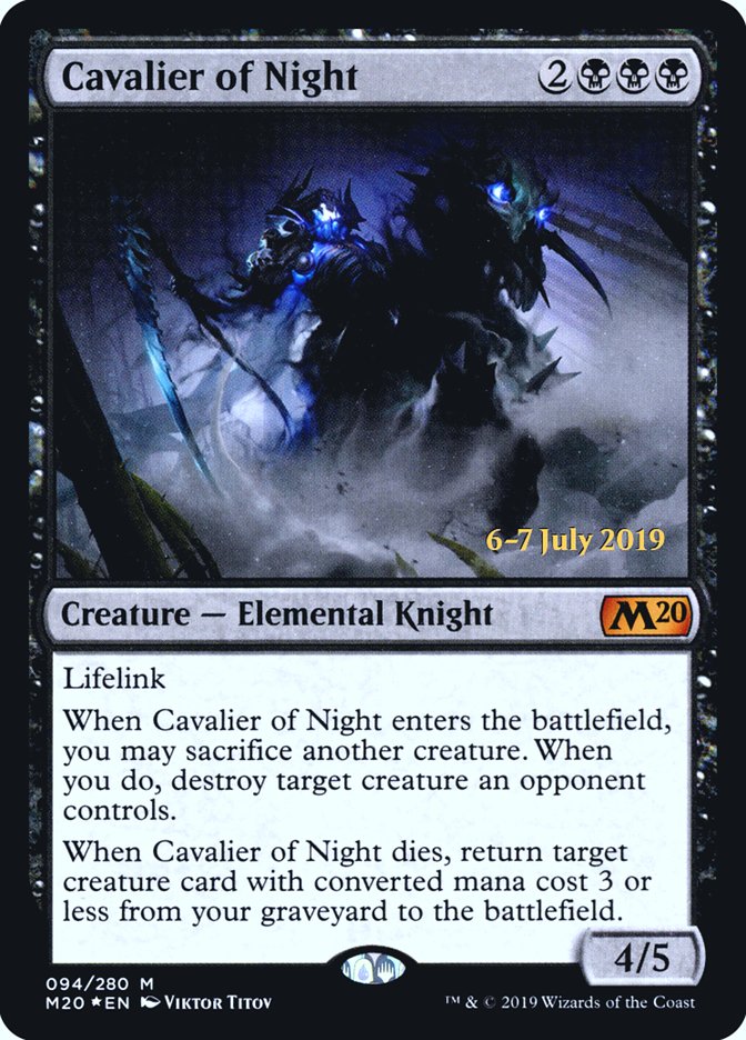 Cavalier of Night [Core Set 2020 Prerelease Promos] | Galaxy Games LLC