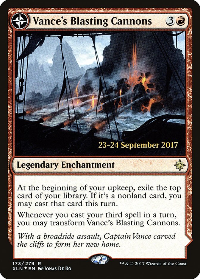 Vance's Blasting Cannons // Spitfire Bastion [Ixalan Prerelease Promos] | Galaxy Games LLC