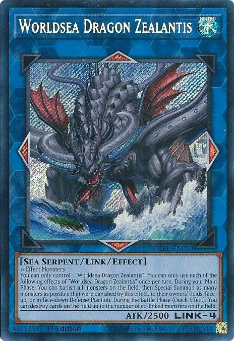 Worldsea Dragon Zealantis [DABL-EN050] Secret Rare | Galaxy Games LLC