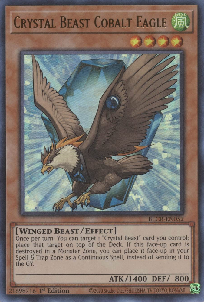 Crystal Beast Cobalt Eagle [BLCR-EN052] Ultra Rare | Galaxy Games LLC