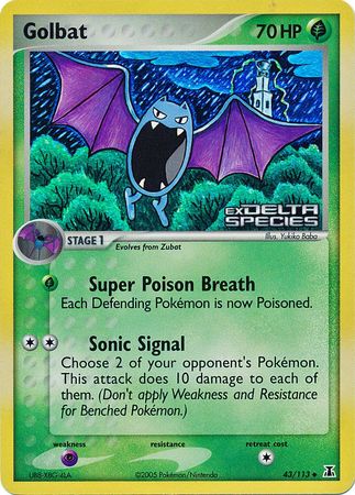 Golbat (43/113) (Stamped) [EX: Delta Species] | Galaxy Games LLC