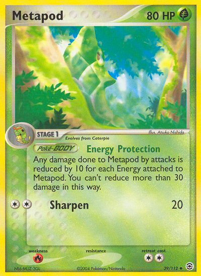 Metapod (39/112) [EX: FireRed & LeafGreen] | Galaxy Games LLC