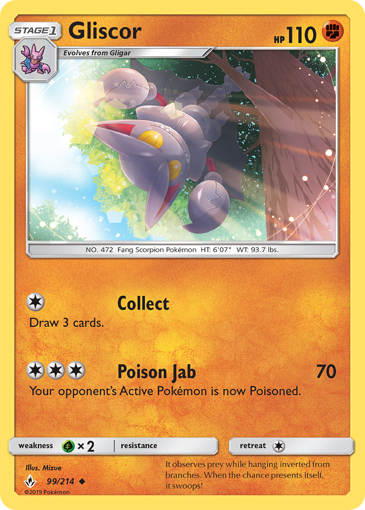 Gliscor (99/214) [Sun & Moon: Unbroken Bonds] | Galaxy Games LLC