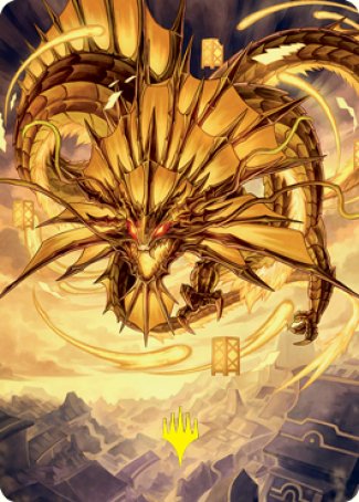 Ao, the Dawn Sky 2 Art Card (Gold-Stamped Signature) [Kamigawa: Neon Dynasty Art Series] | Galaxy Games LLC