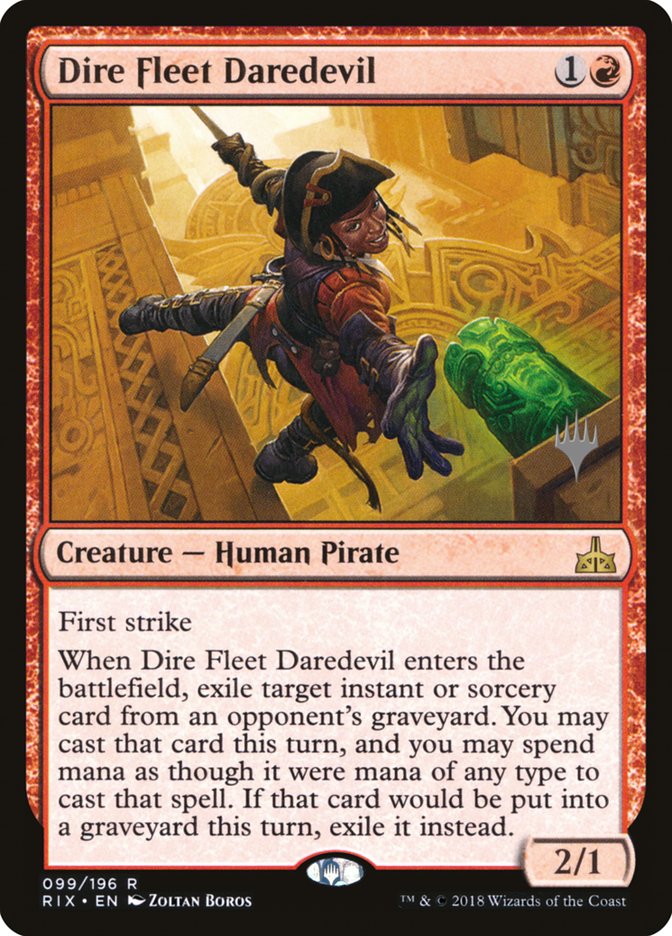 Dire Fleet Daredevil (Promo Pack) [Rivals of Ixalan Promos] | Galaxy Games LLC