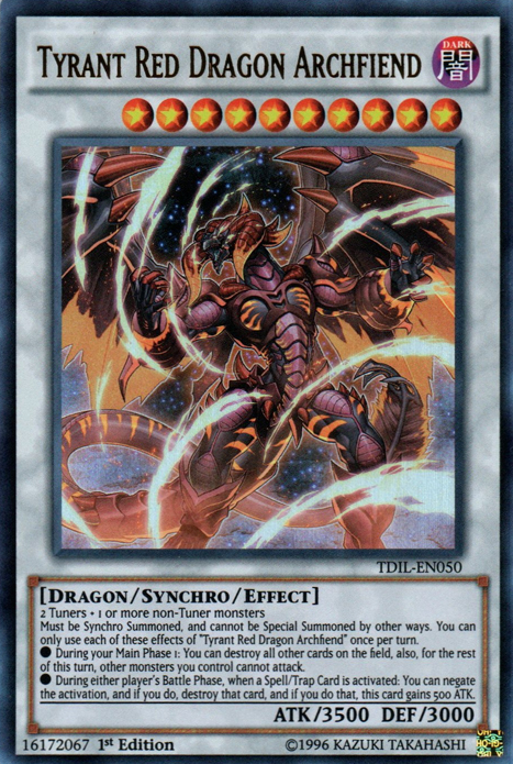 Tyrant Red Dragon Archfiend [TDIL-EN050] Ultra Rare | Galaxy Games LLC