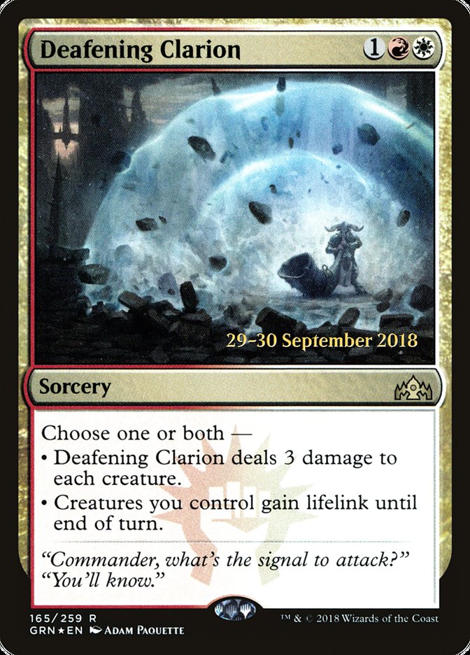 Deafening Clarion [Guilds of Ravnica Prerelease Promos] | Galaxy Games LLC