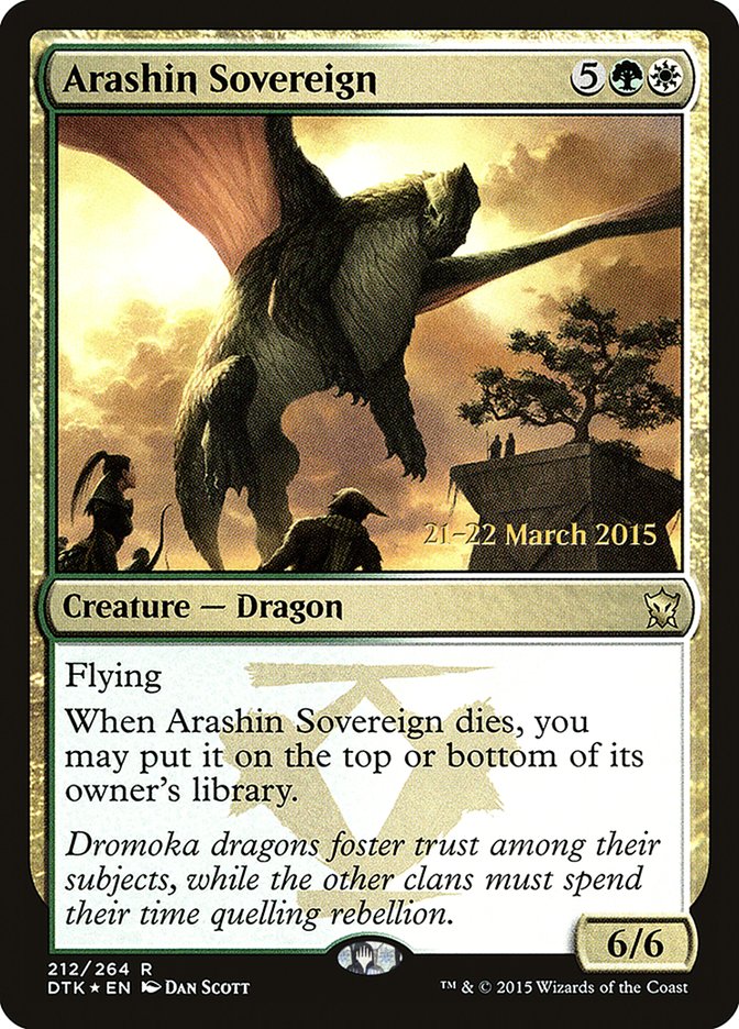 Arashin Sovereign [Dragons of Tarkir Prerelease Promos] | Galaxy Games LLC