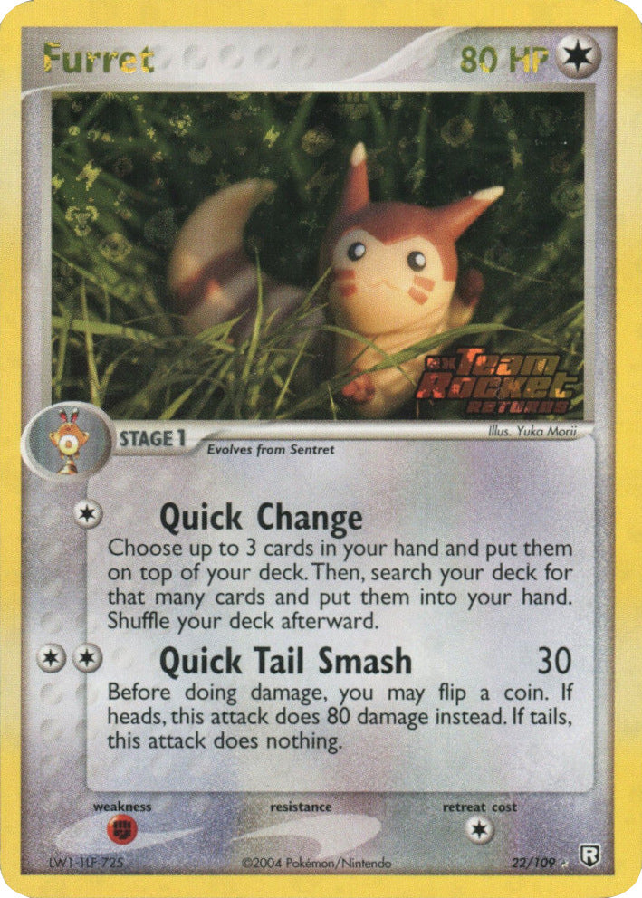 Furret (22/109) (Stamped) [EX: Team Rocket Returns] | Galaxy Games LLC