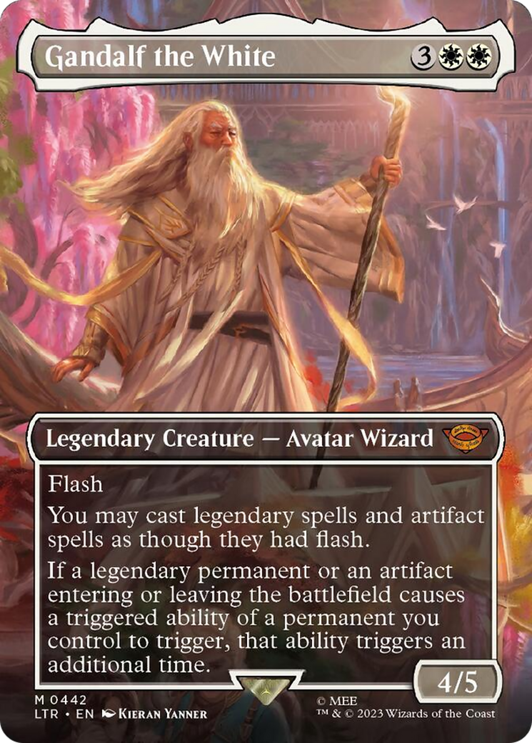 Gandalf the White (Borderless Alternate Art) [The Lord of the Rings: Tales of Middle-Earth] | Galaxy Games LLC