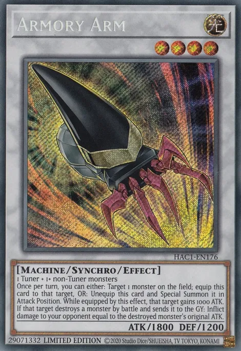 Armory Arm [HAC1-EN176] Secret Rare | Galaxy Games LLC