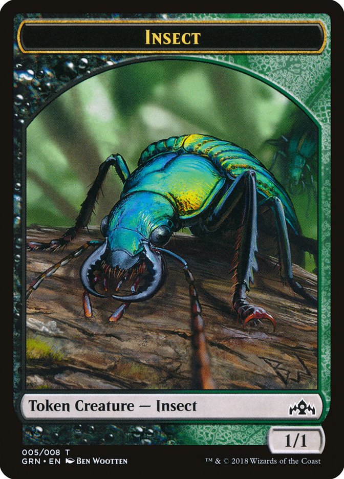 Insect Token [Guilds of Ravnica Tokens] | Galaxy Games LLC