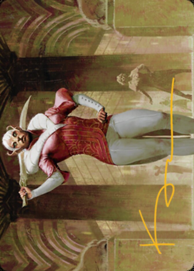 Mage's Attendant Art Card (Gold-Stamped Signature) [Streets of New Capenna Art Series] | Galaxy Games LLC