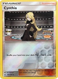 Cynthia (119/156) (Regional Championship Promo) [Sun & Moon: Ultra Prism] | Galaxy Games LLC