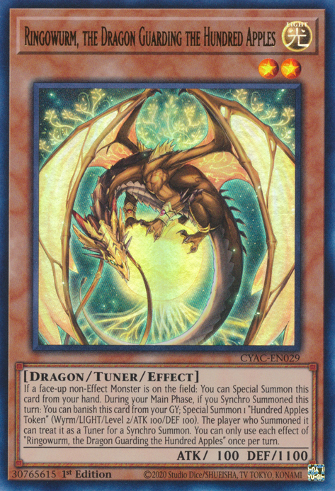 Ringowurm, the Dragon Guarding the Hundred Apples [CYAC-EN029] Ultra Rare | Galaxy Games LLC