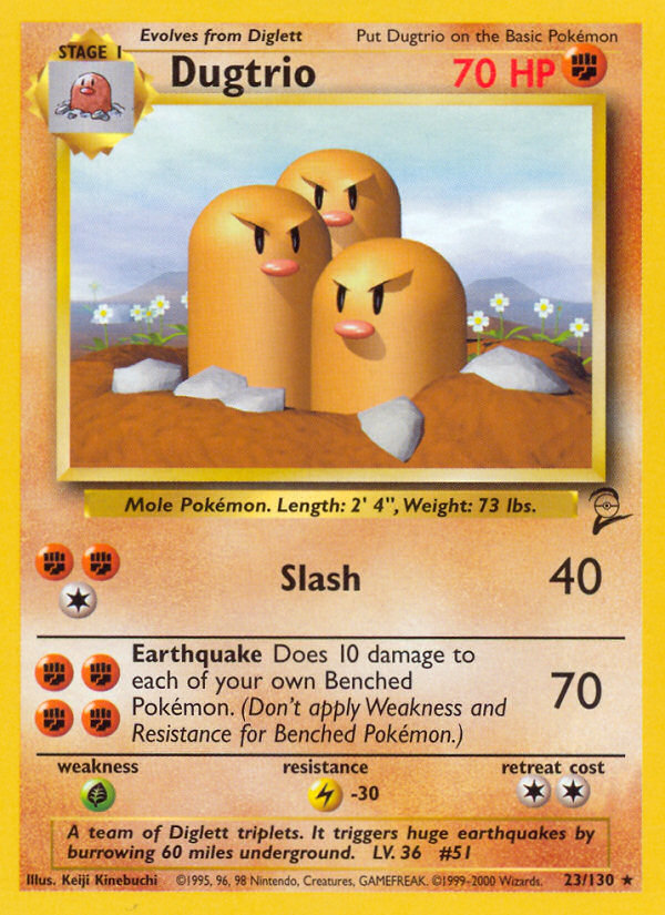 Dugtrio (23/130) [Base Set 2] | Galaxy Games LLC