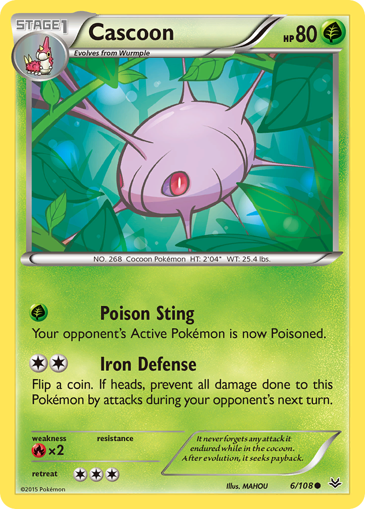 Cascoon (6/108) [XY: Roaring Skies] | Galaxy Games LLC