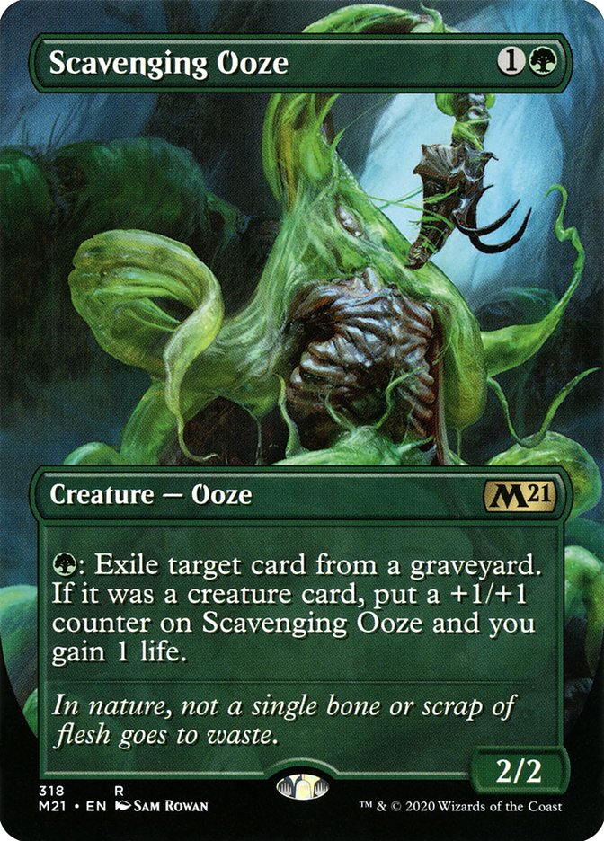 Scavenging Ooze (Borderless Alternate Art) [Core Set 2021] | Galaxy Games LLC